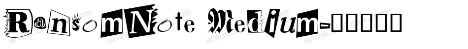 RansomNote Medium字体转换